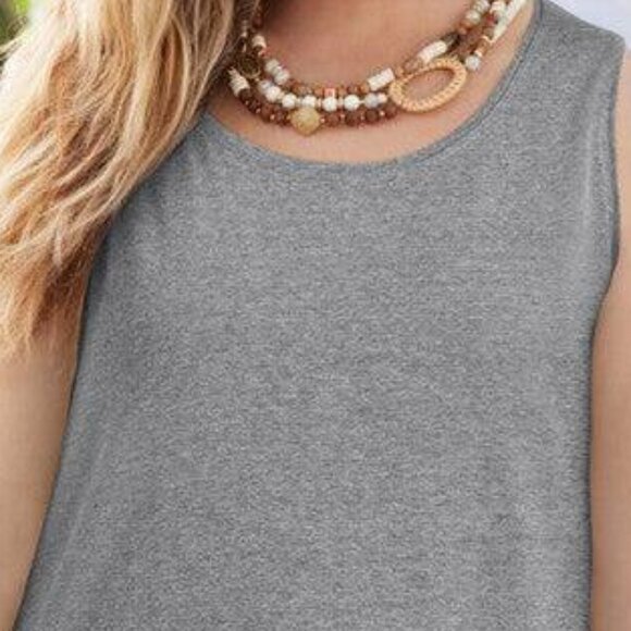 Catherine's Gray Suprema Tank Top- 4X-NWT - Picture 2 of 3